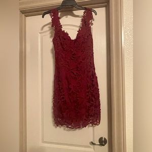 Burgundy Lulus dress